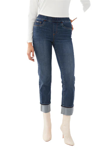 Pull On Embellished Cuff Jeans