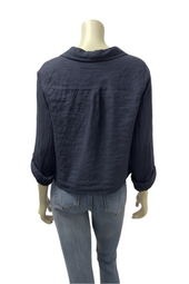 Linen Tie Front Top