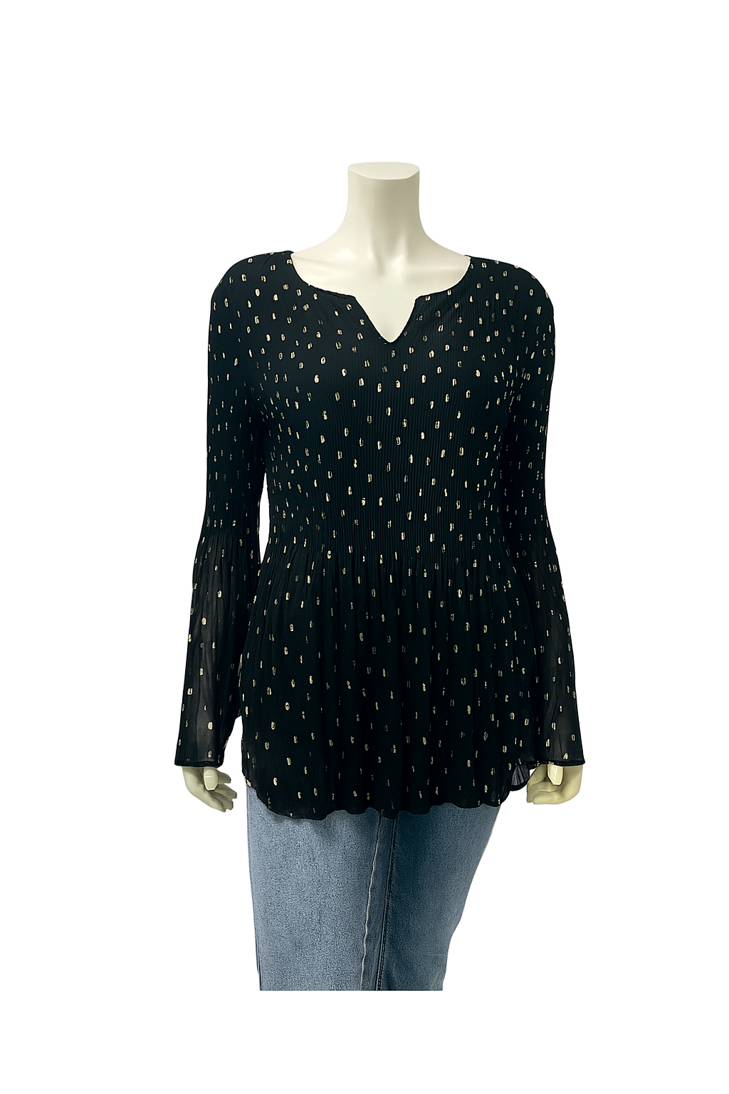 Frank Lyman Long Sleeve V-Neck Blouse Top