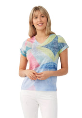 V-Neck Short Sleeve Top