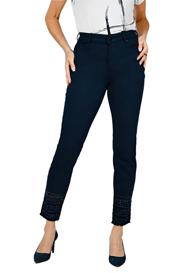 Embellished Hem Jeans