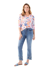 Olivia Straight Ankle Tulip Hem Jeans