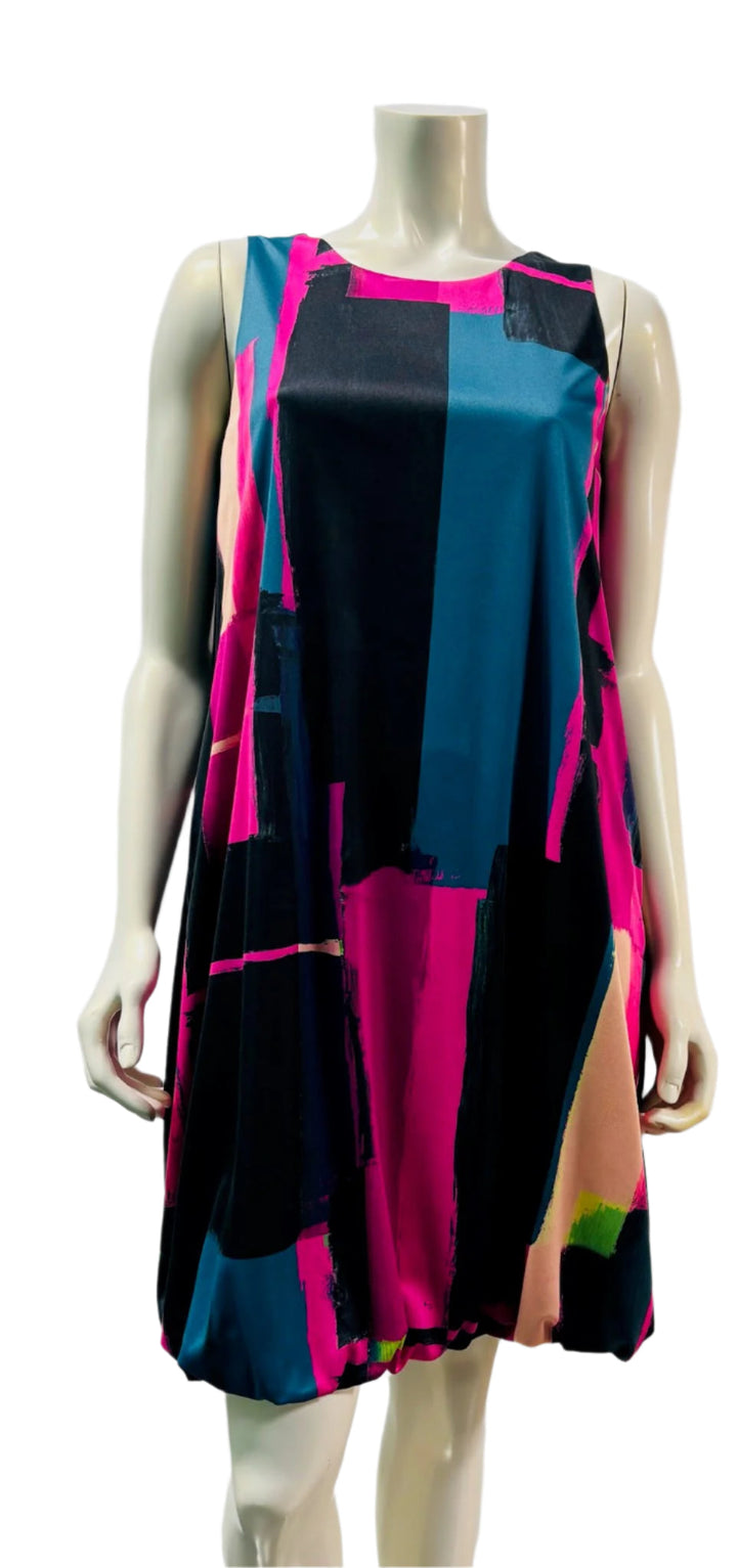 Print Bubble Pockets Dress