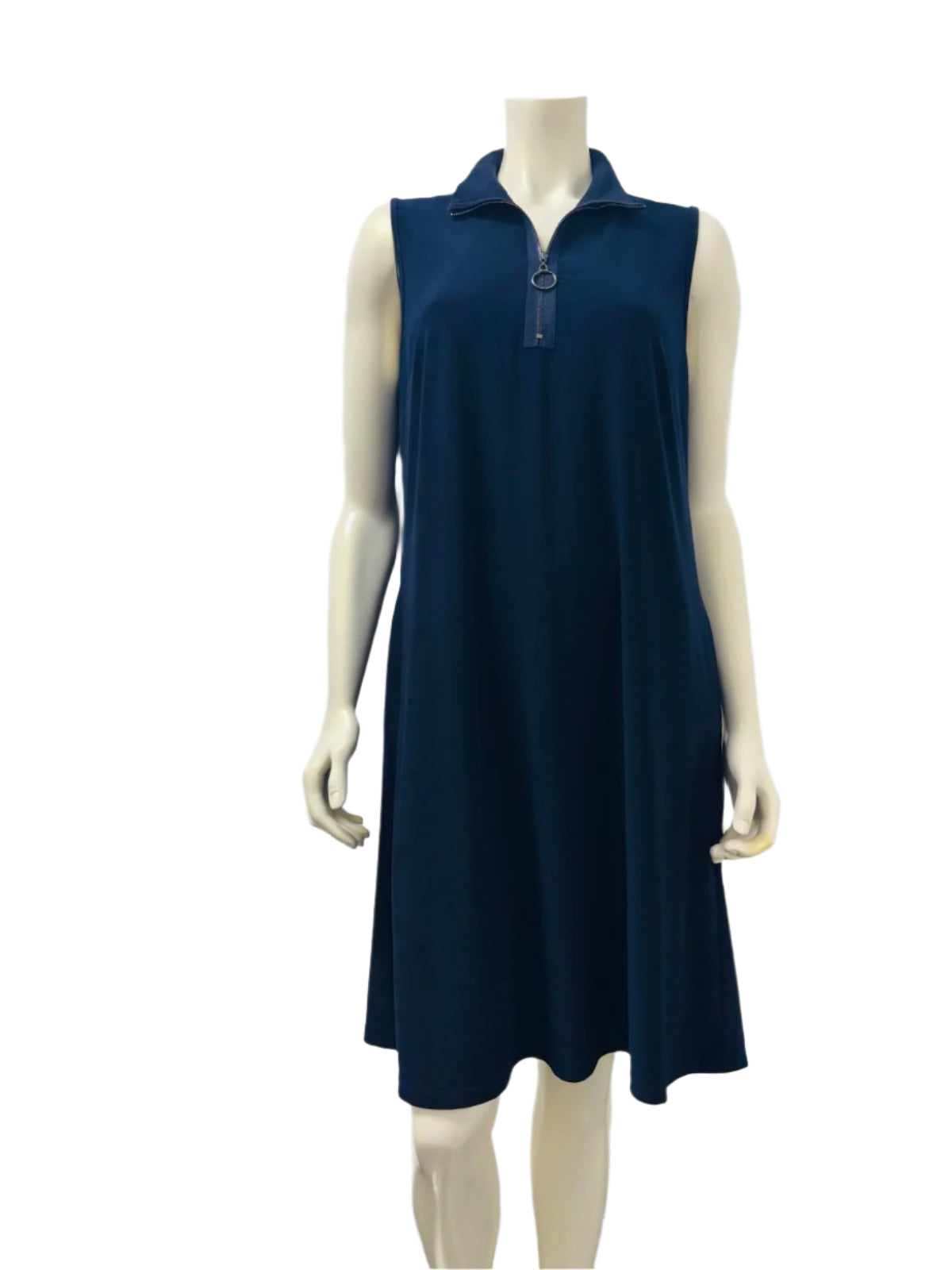 Carré Noir Zip Front W Pockets Dress