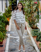 Embellished Hem Jeans