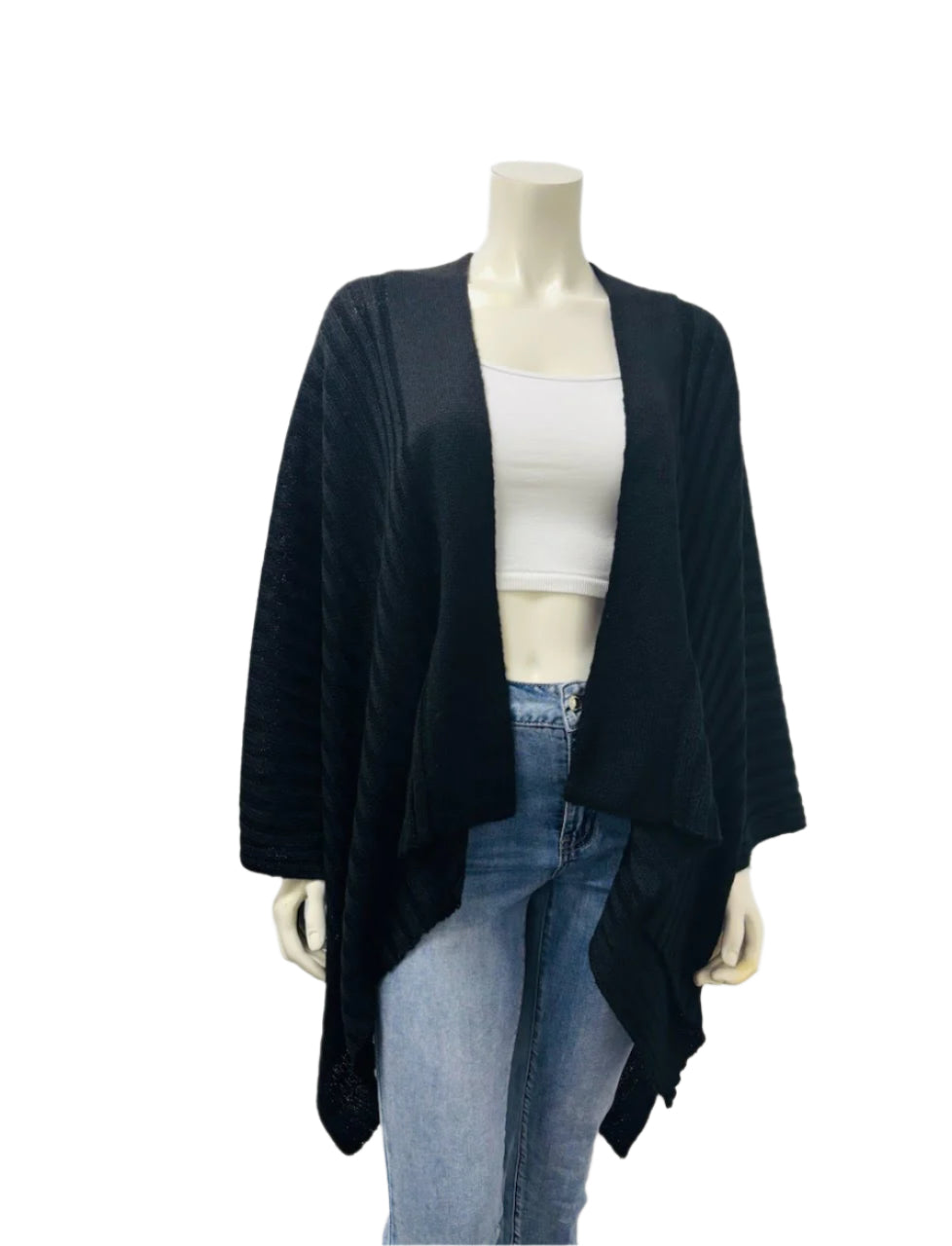 Demdaco Ribbed Knit Ruana Wrap