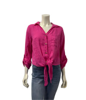 Linen Tie Front Top