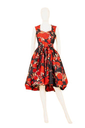 Rose Brocade High Low Dress