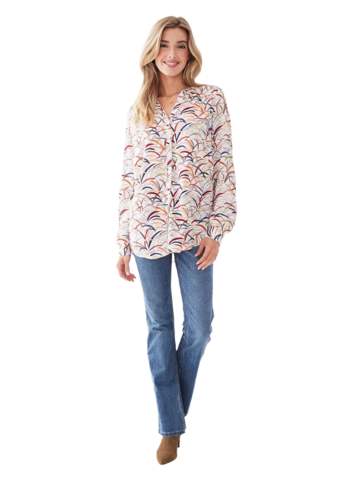 FDJ Flounce Pintuck Top
