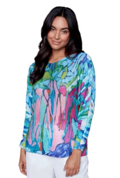 Lightweight Print Sweater