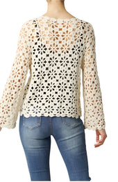 Floral Crochet Pullover