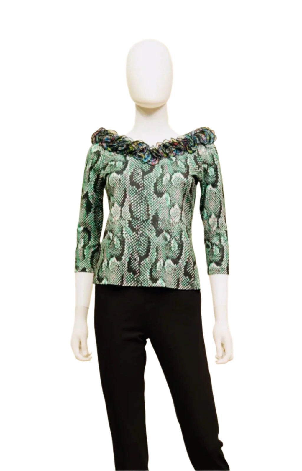 Samuel Dong Ruffled Neck Top