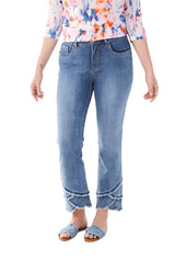 Olivia Straight Ankle Tulip Hem Jeans