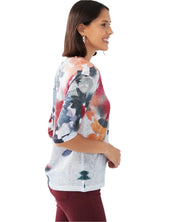 Sleeve Drop Shoulder Print Top
