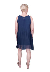 Adelyn Sleeveless Silk A-Line Dress