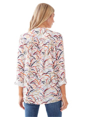 Roll Up Sleeve Smock Detail Top