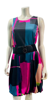 Print Bubble Pockets Dress
