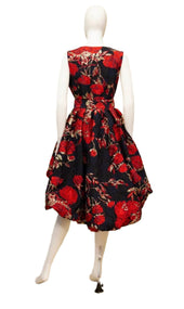 Rose Brocade High Low Dress