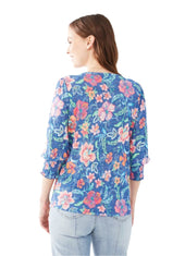 Print Vneck Top