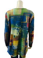Round Neck Faux Open Tunic
