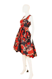 Rose Brocade High Low Dress