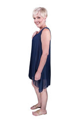 Adelyn Sleeveless Silk A-Line Dress