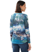 Long Sleeve Notch Neck Top