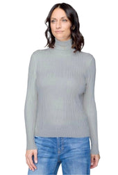Squiggle Turtleneck Top
