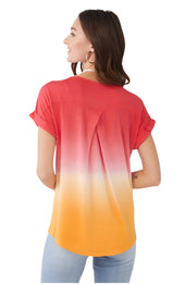Ombre Dip Dye Boat Neck Top