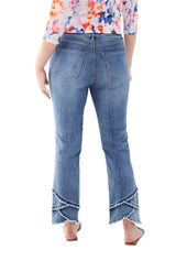 Olivia Straight Ankle Tulip Hem Jeans