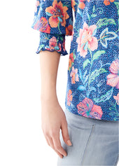 Print Vneck Top