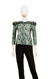 Ruffled Neck Top