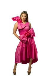 Long With Bow On Shoulder Dress