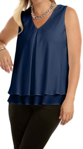 Sleeveless Layered Top