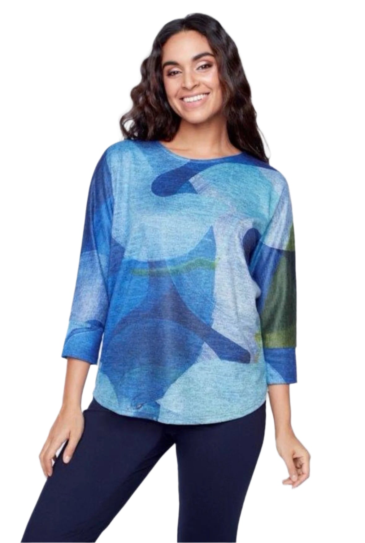 Claire Desjardins Abstract Print Top
