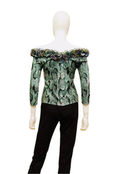 Ruffled Neck Top