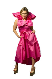Long With Bow On Shoulder Dress