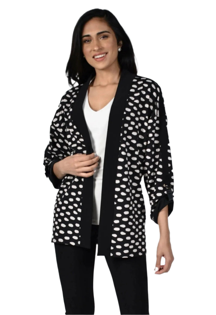 Dot Print Roll Up Sleeves Lyman